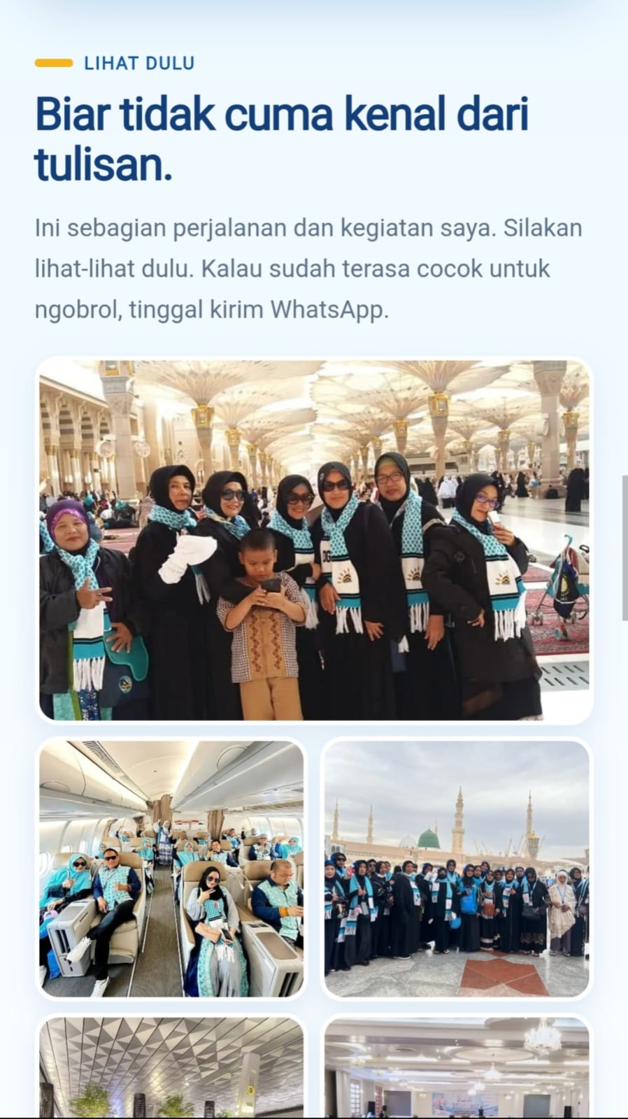Contoh tampilan website Mitra Umrohku 2